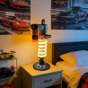 Générique Lampe de table à amortisseur – Veilleuse LED style industriel, tactile et réglable, 3 couleurs d'éclairage, chargement