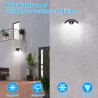 Jiehe Applique Murale Exterieur avec Détecteur de Mouvement, 12W Lampe Murale LED, Éclairage Mural Etanche IP65 Exterieur/Interi