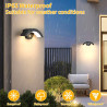 Jiehe Applique Murale Exterieur avec Détecteur de Mouvement, 12W Lampe Murale LED, Éclairage Mural Etanche IP65 Exterieur/Interi