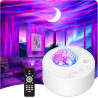 ibell Projecteur Ciel Etoile, 14 Couleurs Projecteur Galaxie Lampe Aurore Boréale Veilleuse Enfant LED Decoration Chambre, Proje