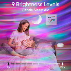 ibell Projecteur Ciel Etoile, 14 Couleurs Projecteur Galaxie Lampe Aurore Boréale Veilleuse Enfant LED Decoration Chambre, Proje