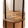 EDISHINE Lampadaire sur Pied pour Salon, Lampe sur Pied LED 3-Flamme avec Étagère et Abat-Jour en Lin, Douille E27, Ampoules Inc