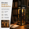 Lampe de table rétro pour cabine téléphonique, mini cabine téléphonique vintage, lumière d'accentuation LED chaude, style classi