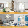 Ventilateur de Plafond avec Lumière et Telecommande, 52cm Dimmable LED Ventilateur Plafond, 40W Lustre Ventilateurs de Plafond a