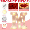 Lot de 2031 lettres lumineuses Marry Me pour décoration de demande en mariage, 2000 pétales de rose, plaque Marry Me avec 24 bou