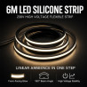 Profil en silicone pour bande LED 6M, Profil flexible 12x12mm, Diffuseur étanche pour bande LED, Cache en silicone pour panneaux