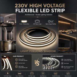Profil en silicone pour bande LED 6M, Profil flexible 12x12mm, Diffuseur étanche pour bande LED, Cache en silicone pour panneaux