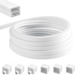Profil en silicone pour bande LED 6M, Profil flexible 12x12mm, Diffuseur étanche pour bande LED, Cache en silicone pour panneaux