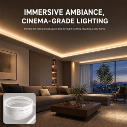 Profil en silicone pour bande LED 6M, Profil flexible 12x12mm, Diffuseur étanche pour bande LED, Cache en silicone pour panneaux