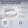 Profil en silicone pour bande LED 6M, Profil flexible 12x12mm, Diffuseur étanche pour bande LED, Cache en silicone pour panneaux