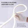 Profil en silicone pour bande LED 6M, Profil flexible 12x12mm, Diffuseur étanche pour bande LED, Cache en silicone pour panneaux