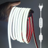 Dimmable Ruban LED COB avec Fonction Minuterie, Lumière au LED IP65 étanche 230V 288LEDs/m Silicone Bandeau Autocollant Flex Rub