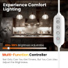 Dimmable Ruban LED COB avec Fonction Minuterie, Lumière au LED IP65 étanche 230V 288LEDs/m Silicone Bandeau Autocollant Flex Rub