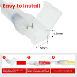 Dimmable Ruban LED COB avec Fonction Minuterie, Lumière au LED IP65 étanche 230V 288LEDs/m Silicone Bandeau Autocollant Flex Rub