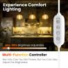 Dimmable Ruban LED COB avec Fonction Minuterie, Lumière au LED IP65 étanche 230V 288LEDs/m Silicone Bandeau Autocollant Flex Rub