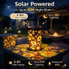 2 Pièces Lanterne Solaire d'extérieur,IP65 Étanche Lanterne Solaire pour Jardin,Lampe Décorative Jardin Suspendue Tournesol,Lamp
