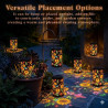 2 Pièces Lanterne Solaire d'extérieur,IP65 Étanche Lanterne Solaire pour Jardin,Lampe Décorative Jardin Suspendue Tournesol,Lamp