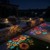 2 Pièces Lanterne Solaire d'extérieur,IP65 Étanche Lanterne Solaire pour Jardin,Lampe Décorative Jardin Suspendue Tournesol,Lamp