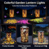 2 Pièces Lanterne Solaire d'extérieur,IP65 Étanche Lanterne Solaire pour Jardin,Lampe Décorative Jardin Suspendue Tournesol,Lamp