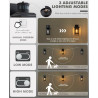 FTL Applique Extérieure avec Détecteur de Mouvement, 3 Modes E27 Lanterne Murale pour Extérieur, Noire Porche Luminaire Exterieu
