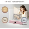 Lampe de Lecture LED pour Livre, 3 Couleurs de Lumière Réglables, Portable et Rechargeable USB-C, Éclairage Doux Anti-Réflexion,