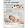 Zmishibo lustre ventilateur de plafond, plafonnier ventilateur silencieux floral 69cm, moteur cc inversible 6 vitesses, led dimm
