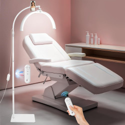 CGBE Lampe Extension de Cils Demi-lune: Pliable LED Lampadaire Cils avec Support de Téléphone - 360° Rotative Tête - Luminosité 