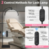 CGBE Lampe Extension de Cils Demi-lune: Pliable LED Lampadaire Cils avec Support de Téléphone - 360° Rotative Tête - Luminosité 