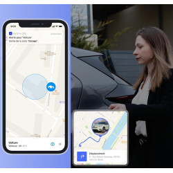 Invoxia Tracker GPS Classic - Abonnement 1 an Inclus - pour Voitures, Motos, Vélos, Enfants - Alertes de Mouvement et d’Inclinai