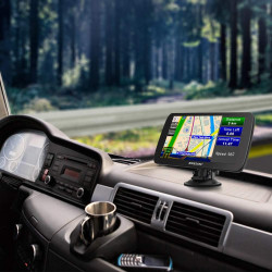 Gps voiture 9 pouces avec bleutooth 2025 – navigation europe, mises à jour gratuites, alerte de vitesse, guidage vocal, compatib