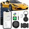 Traceur gps voiture sans abonnement, smart tag traceur, compatible avec android et ios, localisateurs d’objets bleutooth pour po