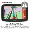 TomTom GPS Voiture GO Classic, 5 Pouces, Info Trafic, Essai des Alertes de Zones de Danger, Cartes EU, Mise à Jour Via WiFi, Fix