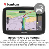 TomTom GPS Voiture GO Classic, 6 Pouces, Info Trafic, Essai des Alertes de Zones de Danger, Cartes EU, Mise à Jour Via WiFi, Fix
