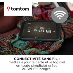 TomTom GPS Voiture GO Classic, 6 Pouces, Info Trafic, Essai des Alertes de Zones de Danger, Cartes EU, Mise à Jour Via WiFi, Fix