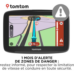 TomTom GPS Voiture GO Classic, 6 Pouces, Info Trafic, Essai des Alertes de Zones de Danger, Cartes EU, Mise à Jour Via WiFi, Fix