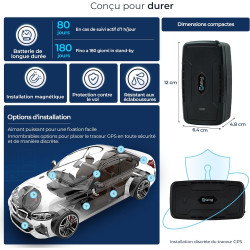 Salind 20 4G - Traceur GPS avec Aimant pour Voitures, véhicules et Machines - Suivi en Temps réel, Historique des trajets et ale