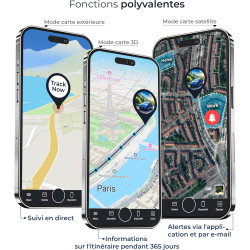 Salind 20 4G - Traceur GPS avec Aimant pour Voitures, véhicules et Machines - Suivi en Temps réel, Historique des trajets et ale
