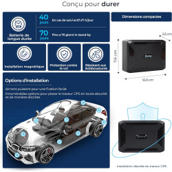 Salind 11 4G - Traceur GPS avec Aimant pour Voitures, véhicules et Machines - Suivi en Temps réel, Historique des trajets et ale