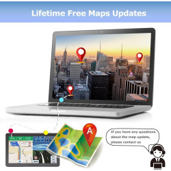 9 Pouce GPS Voiture,GPS Poids Lourds,Auto Navigation avec HD Écran Tactile,Multi-Languages Guidage Vocale 2025 Cartographie EU I