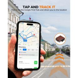 Smart Air Tracker Carte Tag, Rechargeable Wallet Traqueur Compatible avec Find My (iOS Uniquement), Localisateur d'objets Carte 