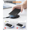 Smart Air Tracker Carte Tag, Rechargeable Wallet Traqueur Compatible avec Find My (iOS Uniquement), Localisateur d'objets Carte 