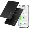 Smart Air Tracker Carte Tag, Rechargeable Wallet Traqueur Compatible avec Find My (iOS Uniquement), Localisateur d'objets Carte 