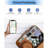Smart Air Tracker Carte Tag, Rechargeable Wallet Traqueur Compatible avec Find My (iOS Uniquement), Localisateur d'objets Carte 