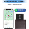 Smart Air Tracker Carte Tag, Rechargeable Wallet Traqueur Compatible avec Find My (iOS Uniquement), Localisateur d'objets Carte 