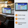 GPS de Navigation, Riloer 7 Pouces Navigation Portable avec Accessoires Secteur, Cartographie Europe Toute Vie Mise à Jour Gratu