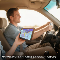 GPS de Navigation, Riloer 7 Pouces Navigation Portable avec Accessoires Secteur, Cartographie Europe Toute Vie Mise à Jour Gratu