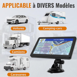 GPS de Navigation, Riloer 7 Pouces Navigation Portable avec Accessoires Secteur, Cartographie Europe Toute Vie Mise à Jour Gratu