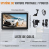 GPS de Navigation, Riloer 7 Pouces Navigation Portable avec Accessoires Secteur, Cartographie Europe Toute Vie Mise à Jour Gratu