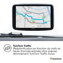TomTom GPS GO Superior (Ecran 6 Pouces, Info Trafic, Alertes de Zones de Danger, Cartes Monde, Mise à Jour Rapide Via WiFi, Prix