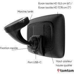 TomTom GPS GO Superior (Ecran 6 Pouces, Info Trafic, Alertes de Zones de Danger, Cartes Monde, Mise à Jour Rapide Via WiFi, Prix